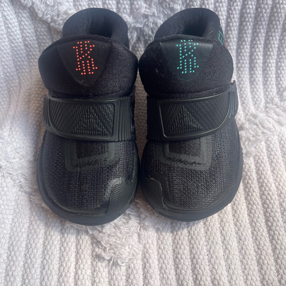 Nike Kids Black Sneakers with Red and Green Accents